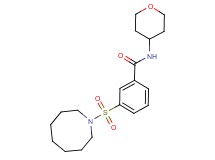 3-(azocan-1-ylsulfonyl)-N-(tetrahydro-2H-pyran-4-yl)benzamide
