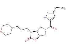 (3aS*,6aR*)-5-[(3-ethyl-1H-pyrazol-5-yl)carbonyl]-3-(3-morpholin-4-ylpropyl)hexahydro-2H-pyrrolo[3,4-d][1,3]oxazol-2-one