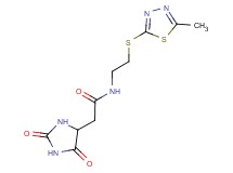 2-(2,5-dioxoimidazolidin-4-yl)-N-{2-[(5-methyl-1,3,4-thiadiazol-2-yl)thio]ethyl}acetamide
