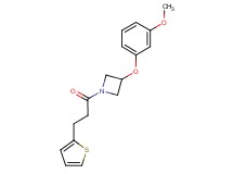 3-(3-methoxyphenoxy)-1-[3-(2-thienyl)propanoyl]azetidine