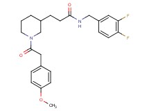 N-(3,4-difluorobenzyl)-3-{1-[(4-methoxyphenyl)acetyl]-3-piperidinyl}propanamide
