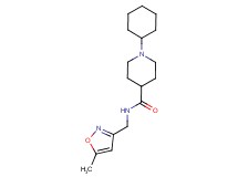 1-cyclohexyl-N-[(5-methyl-3-isoxazolyl)methyl]-4-piperidinecarboxamide