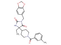 3-(1,3-benzodioxol-5-ylmethyl)-5-ethyl-5-[1-(3-methylbenzoyl)-4-piperidinyl]-2,4-imidazolidinedione