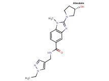N-[(1-ethyl-1H-pyrazol-4-yl)methyl]-2-[(3S)-3-hydroxy-1-pyrrolidinyl]-1-methyl-1H-benzimidazole-5-carboxamide
