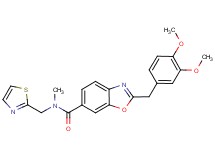 2-(3,4-dimethoxybenzyl)-N-methyl-N-(1,3-thiazol-2-ylmethyl)-1,3-benzoxazole-6-carboxamide