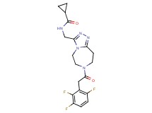 N-({7-[2-(2,3,6-trifluorophenyl)acetyl]-6,7,8,9-tetrahydro-5H-[1,2,4]triazolo[4,3-d][1,4]diazepin-3-yl}methyl)cyclopropanecarboxamide