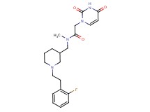 2-(2,4-dioxo-3,4-dihydropyrimidin-1(2H)-yl)-N-({1-[2-(2-fluorophenyl)ethyl]piperidin-3-yl}methyl)-N-methylacetamide