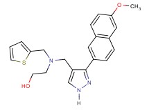 2-[{[3-(6-methoxy-2-naphthyl)-1H-pyrazol-4-yl]methyl}(2-thienylmethyl)amino]ethanol