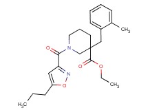 ethyl 3-(2-methylbenzyl)-1-[(5-propyl-3-isoxazolyl)carbonyl]-3-piperidinecarboxylate