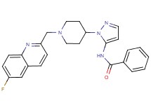N-(1-{1-[(6-fluoro-2-quinolinyl)methyl]-4-piperidinyl}-1H-pyrazol-5-yl)benzamide