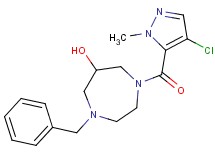 1-benzyl-4-[(4-chloro-1-methyl-1H-pyrazol-5-yl)carbonyl]-1,4-diazepan-6-ol