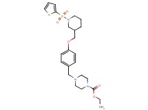 ethyl 4-(4-{[1-(2-thienylsulfonyl)-3-piperidinyl]methoxy}benzyl)-1-piperazinecarboxylate