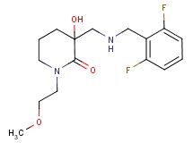 3-{[(2,6-difluorobenzyl)amino]methyl}-3-hydroxy-1-(2-methoxyethyl)piperidin-2-one