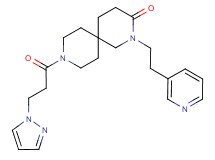 9-[3-(1H-pyrazol-1-yl)propanoyl]-2-(2-pyridin-3-ylethyl)-2,9-diazaspiro[5.5]undecan-3-one