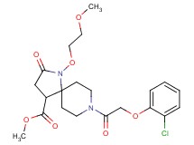 methyl 8-[(2-chlorophenoxy)acetyl]-1-(2-methoxyethoxy)-2-oxo-1,8-diazaspiro[4.5]decane-4-carboxylate