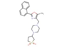 1-(1,1-dioxidotetrahydro-3-thienyl)-4-{[5-methyl-2-(1-naphthyl)-1,3-oxazol-4-yl]methyl}piperazine