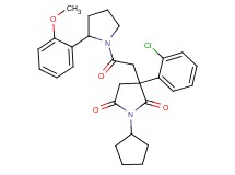 3-(2-chlorophenyl)-1-cyclopentyl-3-{2-[2-(2-methoxyphenyl)-1-pyrrolidinyl]-2-oxoethyl}-2,5-pyrrolidinedione