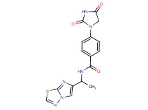 4-(2,4-dioxo-1-imidazolidinyl)-N-(1-imidazo[2,1-b][1,3,4]thiadiazol-6-ylethyl)benzamide
