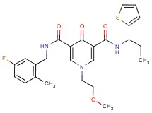 N-(5-fluoro-2-methylbenzyl)-1-(2-methoxyethyl)-4-oxo-N'-[1-(2-thienyl)propyl]-1,4-dihydro-3,5-pyridinedicarboxamide