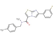 6-(3-fluorophenyl)-N-methyl-N-(4-methylbenzyl)imidazo[2,1-b][1,3]thiazole-3-carboxamide