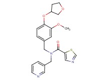 N-[3-methoxy-4-(tetrahydro-3-furanyloxy)benzyl]-N-(3-pyridinylmethyl)-1,3-thiazole-5-carboxamide