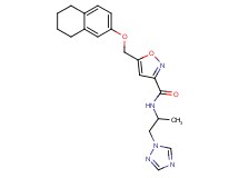 N-[1-methyl-2-(1H-1,2,4-triazol-1-yl)ethyl]-5-[(5,6,7,8-tetrahydro-2-naphthalenyloxy)methyl]-3-isoxazolecarboxamide