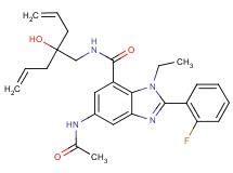 5-(acetylamino)-N-(2-allyl-2-hydroxy-4-penten-1-yl)-1-ethyl-2-(2-fluorophenyl)-1H-benzimidazole-7-carboxamide