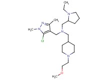 1-(5-chloro-1,3-dimethyl-1H-pyrazol-4-yl)-N-[(1-ethyl-2-pyrrolidinyl)methyl]-N-{[1-(2-methoxyethyl)-4-piperidinyl]methyl}methanamine