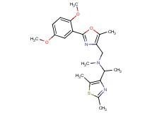 N-{[2-(2,5-dimethoxyphenyl)-5-methyl-1,3-oxazol-4-yl]methyl}-1-(2,5-dimethyl-1,3-thiazol-4-yl)-N-methylethanamine