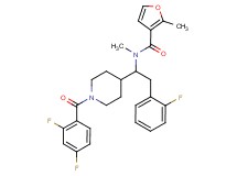 N-[1-[1-(2,4-difluorobenzoyl)-4-piperidinyl]-2-(2-fluorophenyl)ethyl]-N,2-dimethyl-3-furamide