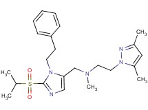2-(3,5-dimethyl-1H-pyrazol-1-yl)-N-{[2-(isopropylsulfonyl)-1-(2-phenylethyl)-1H-imidazol-5-yl]methyl}-N-methylethanamine