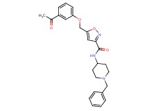 5-[(3-acetylphenoxy)methyl]-N-(1-benzyl-4-piperidinyl)-3-isoxazolecarboxamide