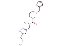 1-(2-furylmethyl)-N-{[5-(methoxymethyl)-1H-pyrazol-3-yl]methyl}-N-methyl-3-piperidinecarboxamide