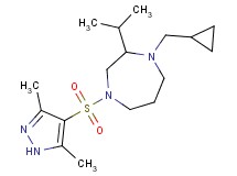 1-(cyclopropylmethyl)-4-[(3,5-dimethyl-1H-pyrazol-4-yl)sulfonyl]-2-isopropyl-1,4-diazepane