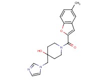 4-(1H-imidazol-1-ylmethyl)-1-[(5-methyl-1-benzofuran-2-yl)carbonyl]piperidin-4-ol