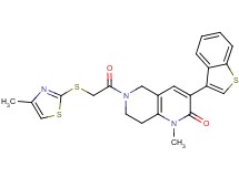 3-(1-benzothien-3-yl)-1-methyl-6-{[(4-methyl-1,3-thiazol-2-yl)thio]acetyl}-5,6,7,8-tetrahydro-1,6-naphthyridin-2(1H)-one
