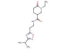 1-ethyl-N-[2-(3-isopropyl-1,2,4-oxadiazol-5-yl)ethyl]-6-oxo-3-piperidinecarboxamide