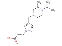 3-{4-[(4-isopropyl-3-methylpiperazin-1-yl)methyl]-1H-pyrazol-1-yl}propanoic acid