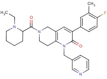 6-[(1-ethyl-2-piperidinyl)carbonyl]-3-(4-fluoro-3-methylphenyl)-1-(3-pyridinylmethyl)-5,6,7,8-tetrahydro-1,6-naphthyridin-2(1H)-one