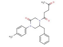 5-benzyl-1-(4-methylphenyl)-4-(4-oxopentanoyl)-2-piperazinone
