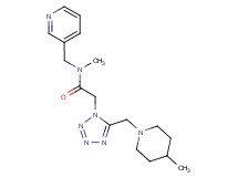N-methyl-2-{5-[(4-methyl-1-piperidinyl)methyl]-1H-tetrazol-1-yl}-N-(3-pyridinylmethyl)acetamide