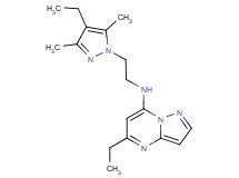 5-ethyl-N-[2-(4-ethyl-3,5-dimethyl-1H-pyrazol-1-yl)ethyl]pyrazolo[1,5-a]pyrimidin-7-amine
