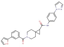 6-[3-(2-furyl)benzoyl]-N-[4-(1H-pyrazol-1-yl)phenyl]-6-azaspiro[2.5]octane-1-carboxamide