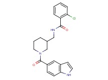 2-chloro-N-{[1-(1H-indol-5-ylcarbonyl)-3-piperidinyl]methyl}benzamide