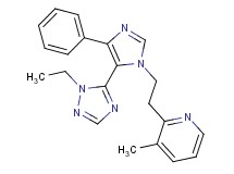 2-{2-[5-(1-ethyl-1H-1,2,4-triazol-5-yl)-4-phenyl-1H-imidazol-1-yl]ethyl}-3-methylpyridine