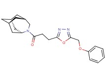 (1R*,3S*,6R*,8S*)-4-{3-[5-(phenoxymethyl)-1,3,4-oxadiazol-2-yl]propanoyl}-4-azatricyclo[4.3.1.1~3,8~]undecane