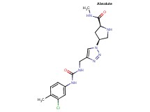 (4S)-4-{4-[({[(3-chloro-4-methylphenyl)amino]carbonyl}amino)methyl]-1H-1,2,3-triazol-1-yl}-N-methyl-L-prolinamide hydrochloride