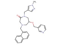 1-[(1-methyl-1H-pyrazol-4-yl)methyl]-4-(1-naphthylmethyl)-6-(3-pyridinylmethoxy)-1,4-diazepan-2-one