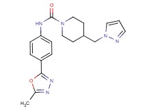 N-[4-(5-methyl-1,3,4-oxadiazol-2-yl)phenyl]-4-(1H-pyrazol-1-ylmethyl)piperidine-1-carboxamide