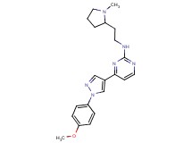 4-[1-(4-methoxyphenyl)-1H-pyrazol-4-yl]-N-[2-(1-methyl-2-pyrrolidinyl)ethyl]-2-pyrimidinamine trifluoroacetate
